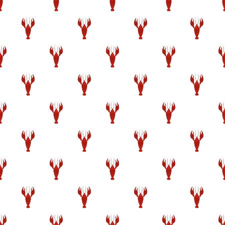 Lobster pattern seamless in flat style for any designのイラスト素材