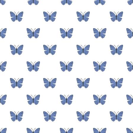 Spring butterfly pattern seamless in flat style for any designのイラスト素材