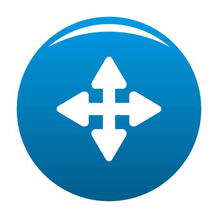 Cursor displacement element icon vector blue circle isolated on white background のイラスト素材