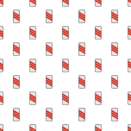 Warning of railway pattern seamless in flat style for any designのイラスト素材