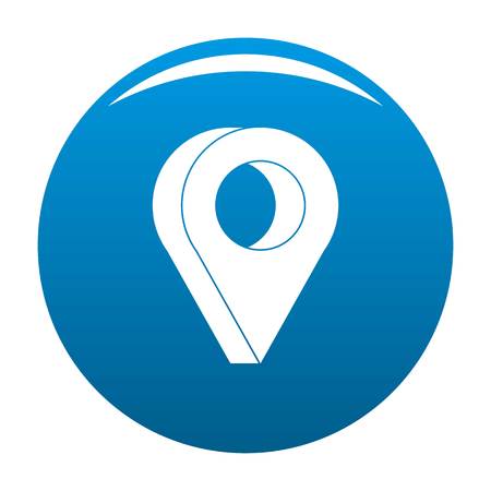 Destination icon vector blue circle isolated on white background のイラスト素材