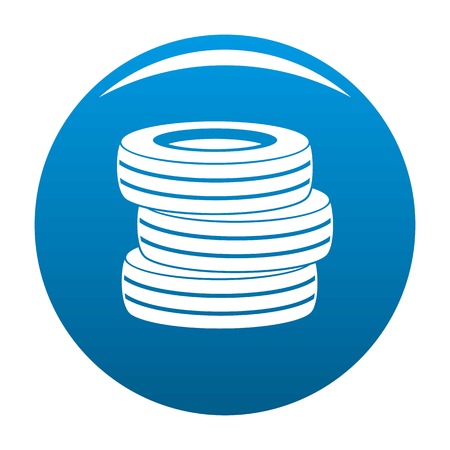 Tire fitting icon vector blue circle isolated on white background のイラスト素材