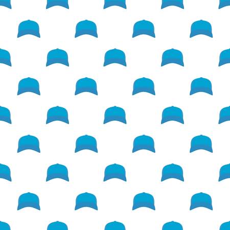 Baseball cap in front pattern seamless in flat style for any designのイラスト素材