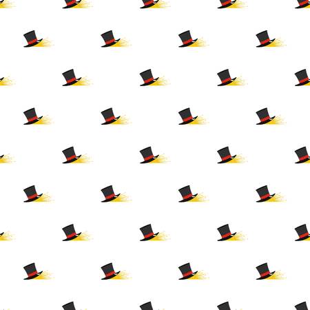Magic hat pattern seamless in flat style for any design.のイラスト素材