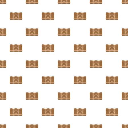 Wooden peak fence pattern seamless in flat style for any designのイラスト素材
