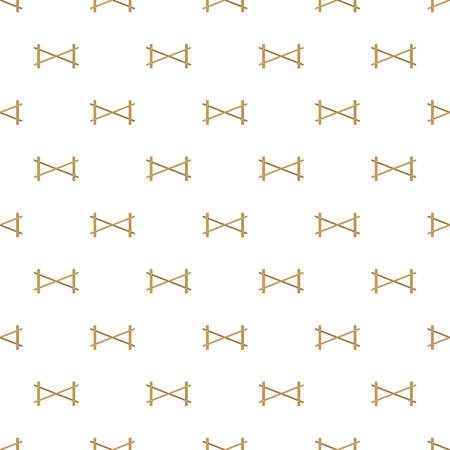 Fence of two rod pattern seamless in flat style for any designのイラスト素材