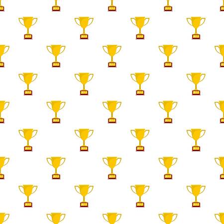 Cup award pattern seamless in flat style for any designのイラスト素材