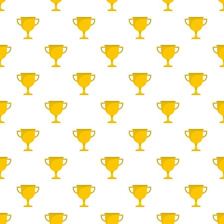 Cup award pattern seamless in flat style for any designのイラスト素材