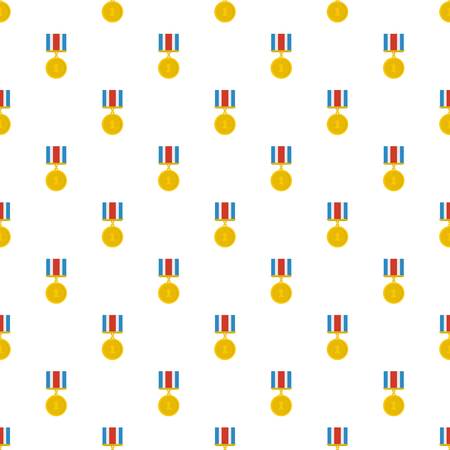 Medal pattern seamless in flat style for any designのイラスト素材