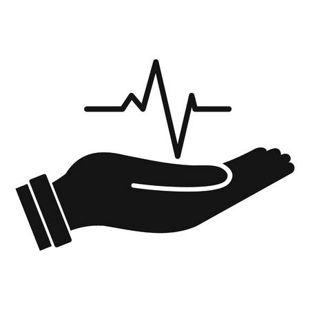 Heartbeat icon. Simple illustration of heartbeat vector icon for webのイラスト素材