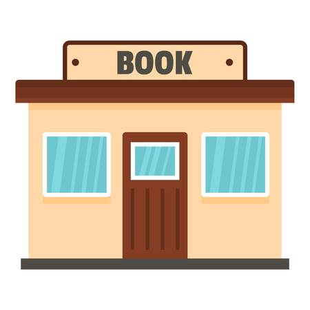 Book shop icon. Flat illustration of book shop vector icon for webのイラスト素材