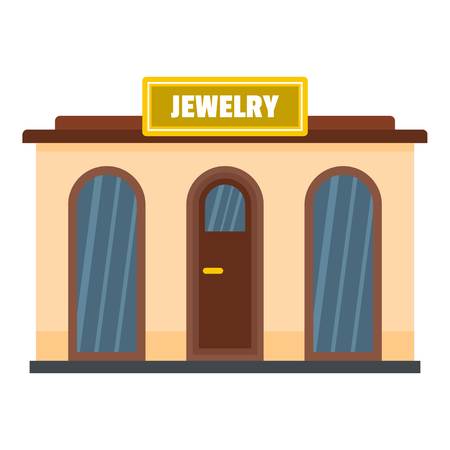 Jewelry shop icon. Flat illustration of jewelry shop vector icon for webのイラスト素材