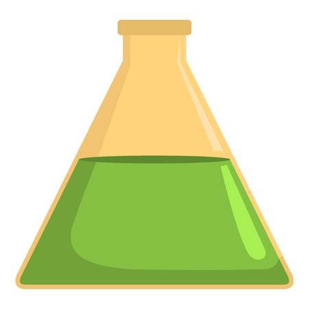 Flask icon. Cartoon illustration of flask vector icon for webのイラスト素材