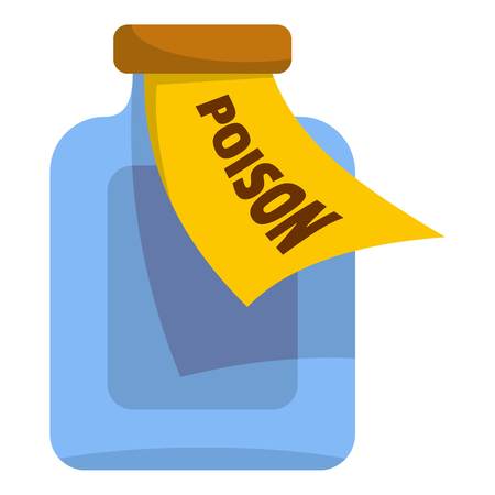 Poison icon. Cartoon illustration of poison vector icon for webのイラスト素材