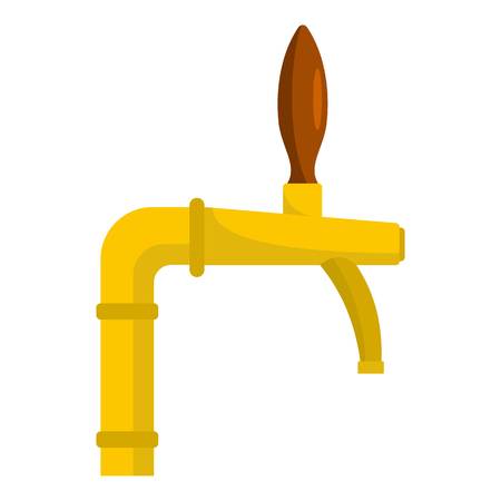 Tap with handle icon. Flat illustration of tap with handle vector icon for webのイラスト素材