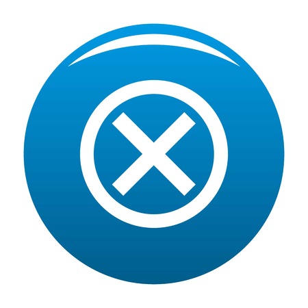 No sign icon vector blue circle isolated on white backgroundのイラスト素材