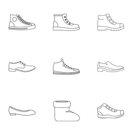 Footwear icons setのイラスト素材
