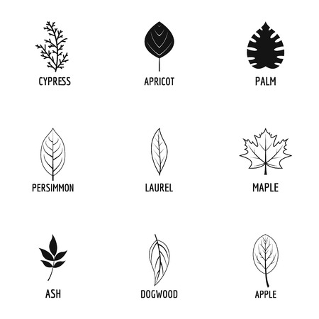 Leaf icons setのイラスト素材