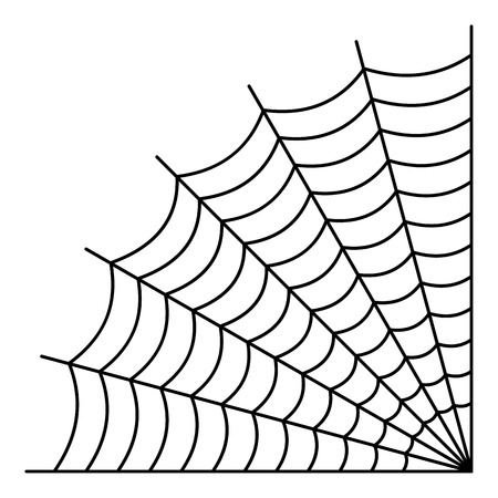 Braided spiderweb icon. Outline illustration of braided spiderweb vector icon for webのイラスト素材