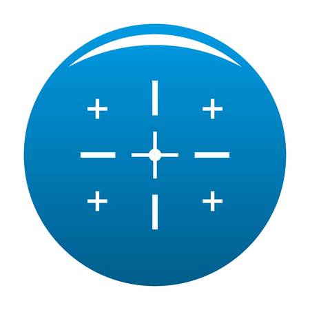 Targeting icon vector blue circle isolated on white backgroundのイラスト素材
