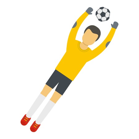 Championship concept icon. Flat illustration of a goalkeeper vector icon for webのイラスト素材