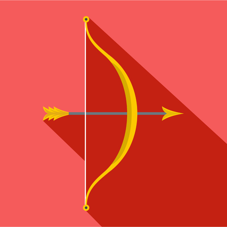 Bow icon. Flat illustration of bow vector icon for webのイラスト素材