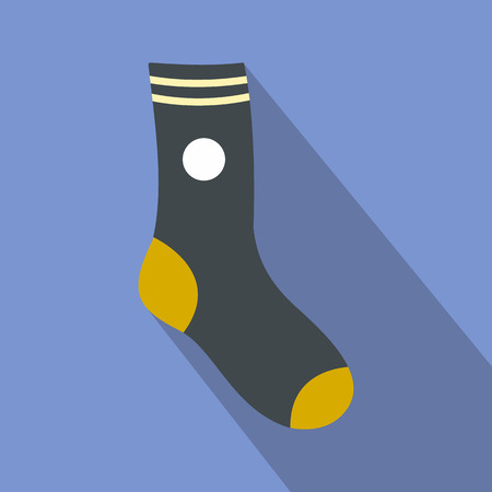 Sock icon. Flat illustration of sock vector icon for webのイラスト素材