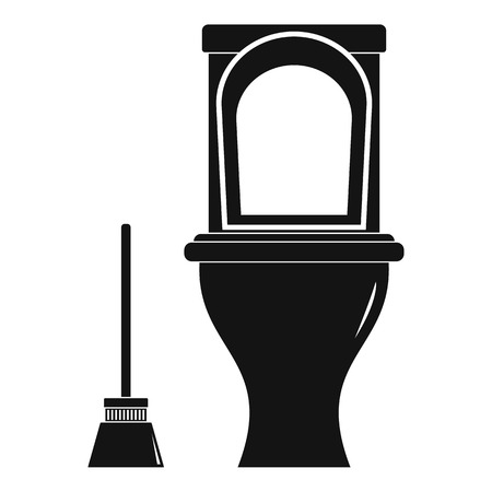 Simple illustration of cleaning toilet vector icon for webのイラスト素材