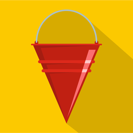 Flat illustration of fire bucket vector icon for webのイラスト素材