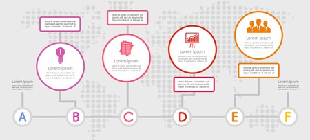 Flat illustration of business diagram vector banner for webのイラスト素材