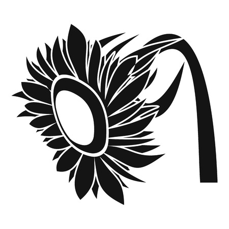 Beautiful sunflower icon. Simple illustration of beautiful sunflower vector icon for webのイラスト素材