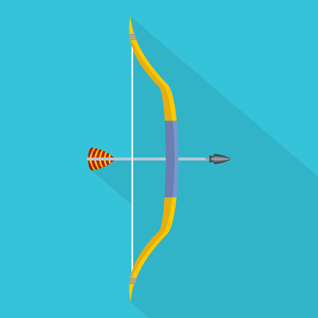 Archery game icon. Flat illustration of archery game vector icon for webのイラスト素材