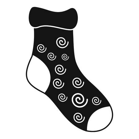One sock icon. Simple illustration of one sock vector icon for webのイラスト素材