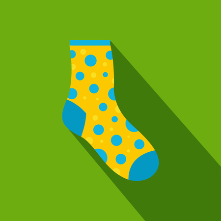 Lost sock icon. Flat illustration of lost sock vector icon for webのイラスト素材