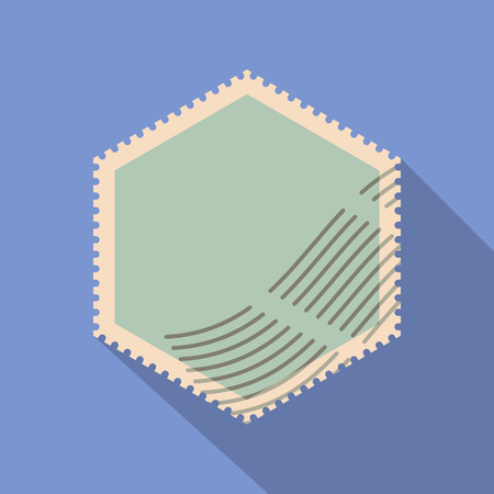 Formed postage stamp icon. Flat illustration of formed postage stamp vector icon for webのイラスト素材
