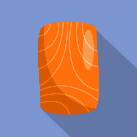 Salmon fillet icon. Flat illustration of salmon fillet vector icon for webのイラスト素材