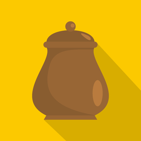 Pot icon. Flat illustration of pot vector icon for webのイラスト素材