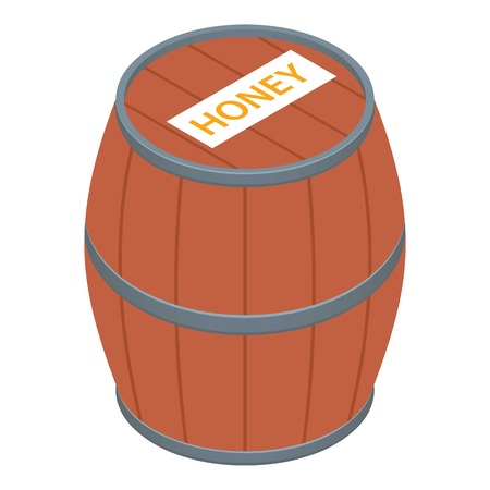 Barrel icon. Isometric illustration of barrel vector icon for webのイラスト素材
