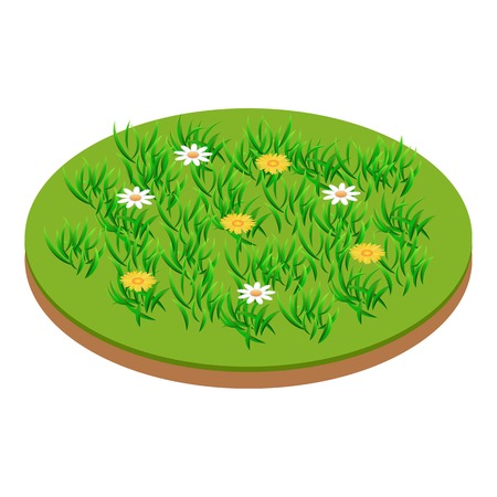 Meadow icon. Isometric illustration of meadow vector icon for webのイラスト素材