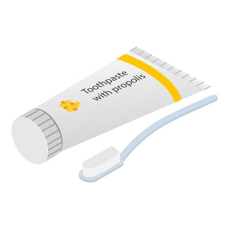 Toothpaste icon. Isometric illustration of toothpaste vector icon for webのイラスト素材