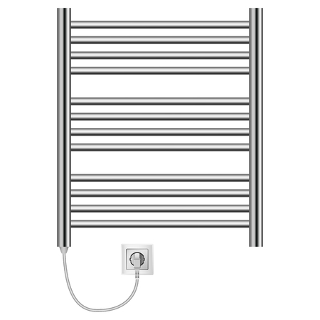 Domestic heater mockup. Realistic illustration of domestic heater vector mockup for webのイラスト素材
