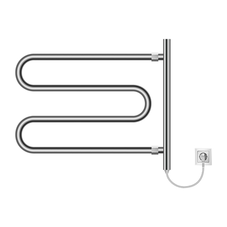 Bathroom heater mockup. Realistic illustration of bathroom heater vector mockup for webのイラスト素材