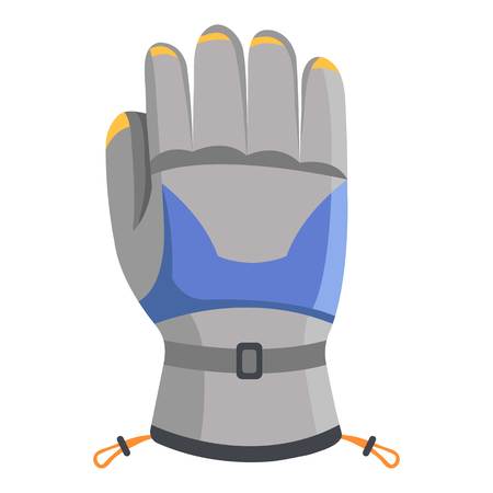 Climbing glove icon. Flat illustration of climbing glove vector icon for webのイラスト素材