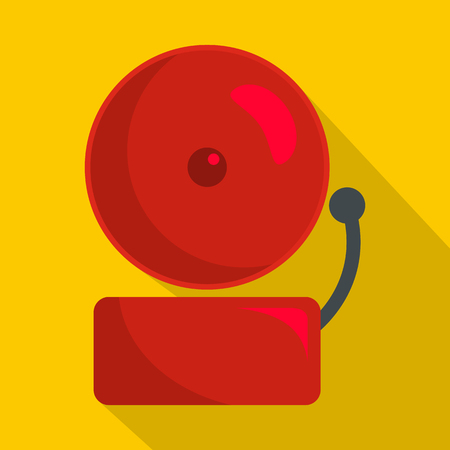 Alarm icon. Flat illustration of alarm vector icon for webのイラスト素材