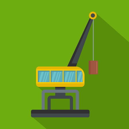 Weight crane icon. Flat illustration of weight crane vector icon for webのイラスト素材