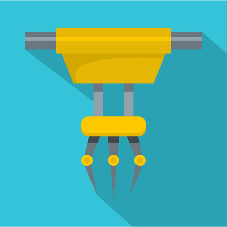 Robot arm icon. Flat illustration of robot arm vector icon for webのイラスト素材