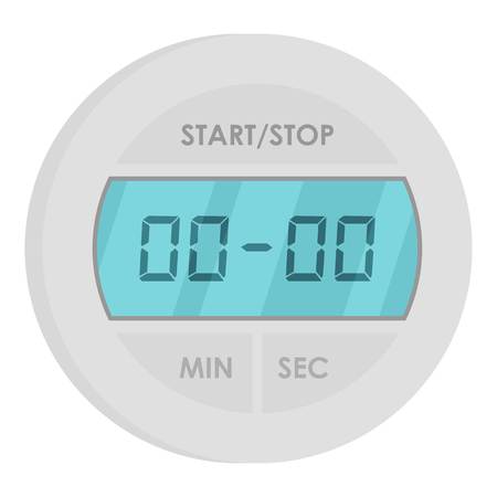 Digital timer icon. Flat illustration of digital timer vector icon for webのイラスト素材