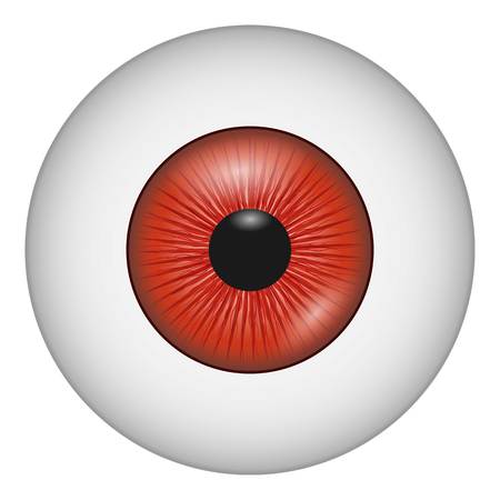 Vampire eye icon. Realistic illustration of vampire eye vector icon for webのイラスト素材