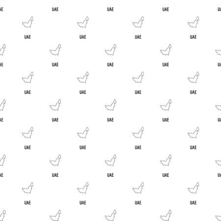 UAE map thin line. Simple illustration of UAE map vector isolated on white backgroundのイラスト素材
