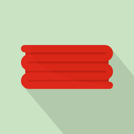Red big towel icon. Flat illustration of red big towel vector icon for web designのイラスト素材